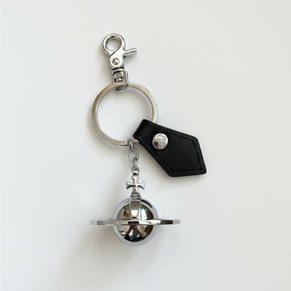 Vivienne Westwood Accessories - Authentic Vivienne Westwood Silver and Black Leather Keychain